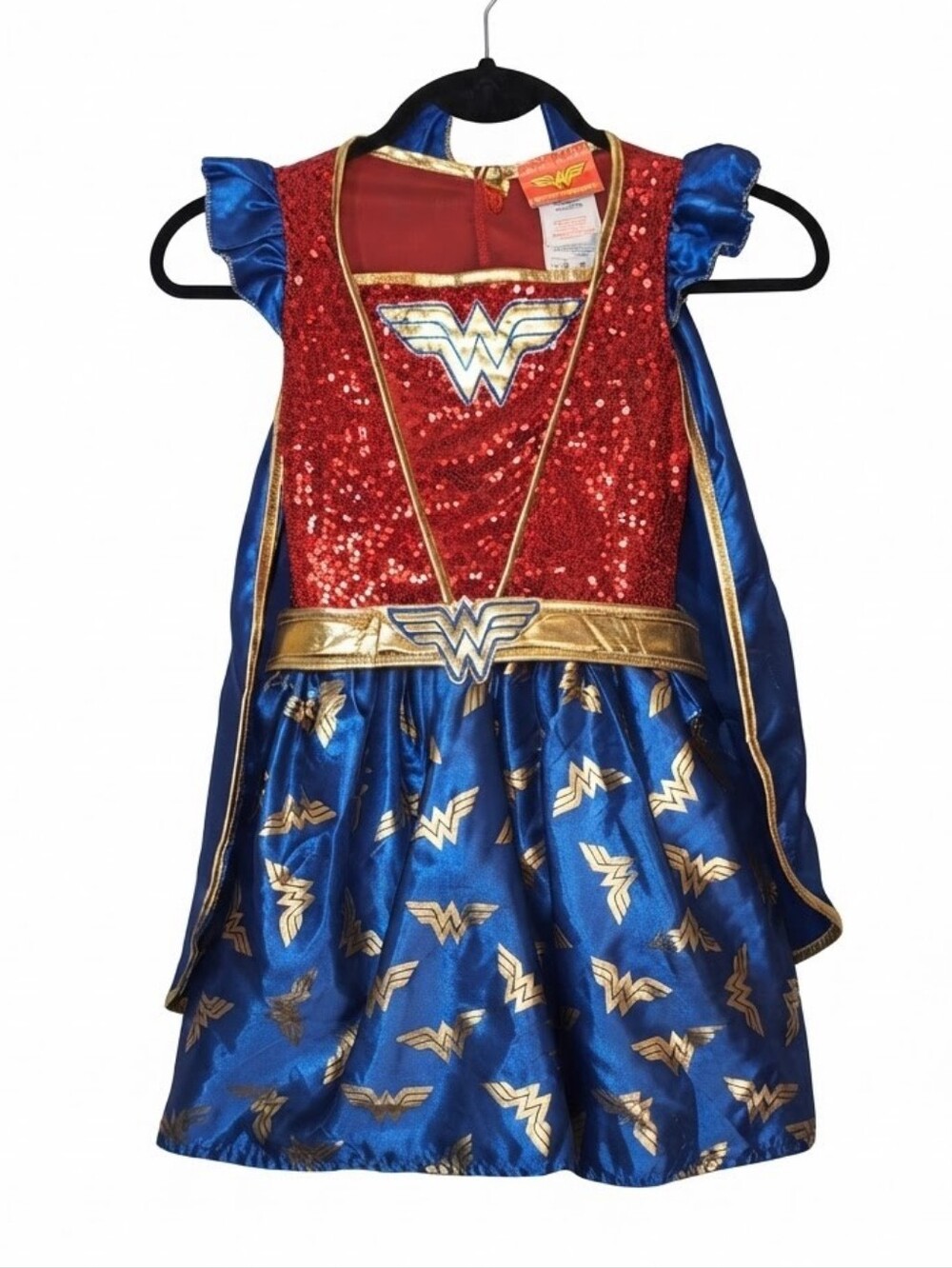 Wonder Woman Kids Costume Dress Sequined Superhero Halloween Girls Size 7 8